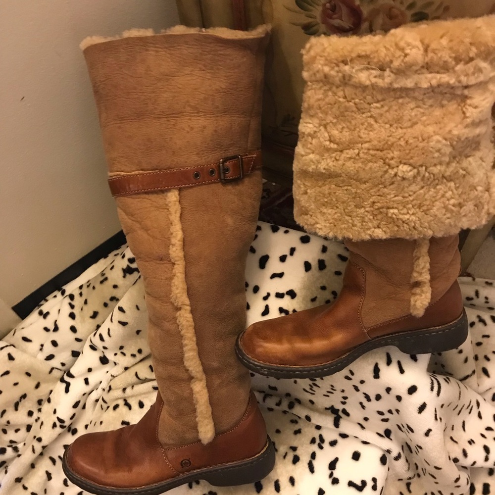 Born Tan Over the Knee Boots